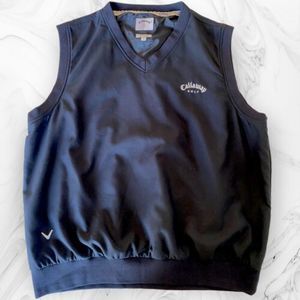 VTG Callaway Men’s Golf Outwear Vest Black Sz M No Zip Blushed Microfiber Pullov